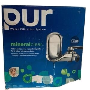 New Water Filter PUR Mineral Clear Faucet Mount Water Filtration System